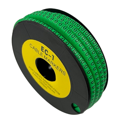 Cable (O) Marker EC-1 Green 2.6mm to 4.2mm 1000pcs 1 Roll   EC-1G(O)  Wire Tagging