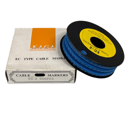 Grippes (O) Cable Marker 3.6mm to 5.2mm Color Blue 1roll 500pcs EC-2B