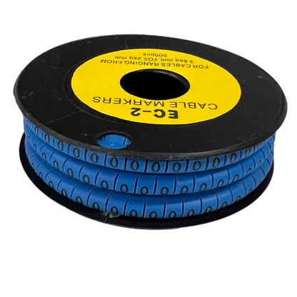 Grippes (O) Cable Marker 3.6mm to 5.2mm Color Blue 1roll 500pcs EC-2B