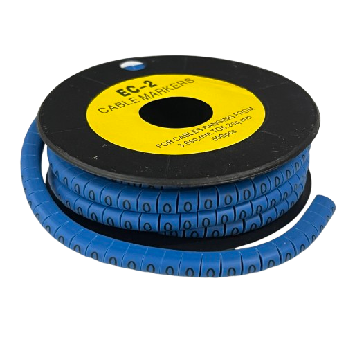 Grippes (O) Cable Marker 3.6mm to 5.2mm Color Blue 1roll 500pcs EC-2B