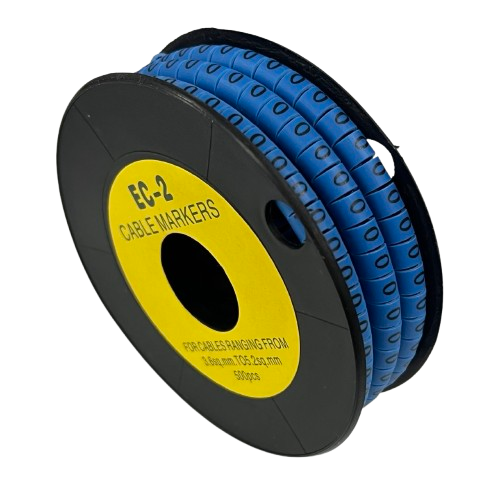 Grippes (O) Cable Marker 3.6mm to 5.2mm Color Blue 1roll 500pcs EC-2B