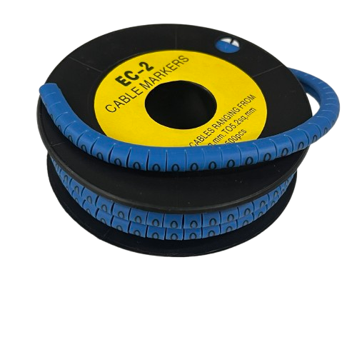 Grippes (O) Cable Marker 3.6mm to 5.2mm Color Blue 1roll 500pcs EC-2B