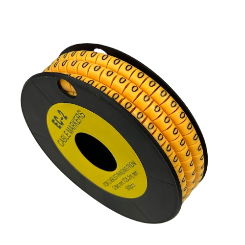 Grippes (O) Cable Marker 3.6mm to 5.2mm Color Yellow 1roll 500pcs) EC-2Y
