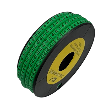 Cable (P) Marker EC-1 Green 2.6mm to 4.2mm 1000pcs 1 Roll   EC-1G(P)