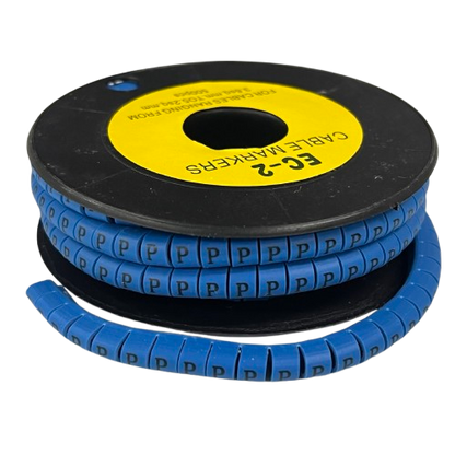 Grippes (P) Cable Marker 3.6mm to 5.2mm Color Blue 1roll 500pcs EC-2B