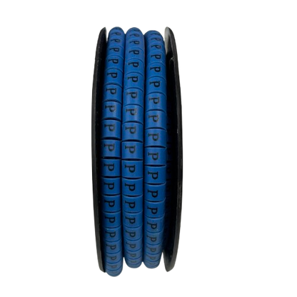 Grippes (P) Cable Marker 3.6mm to 5.2mm Color Blue 1roll 500pcs EC-2B