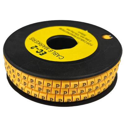 Grippes (P) Cable Marker 3.6mm to 5.2mm Color Yellow 1roll 500pcs) EC-2Y