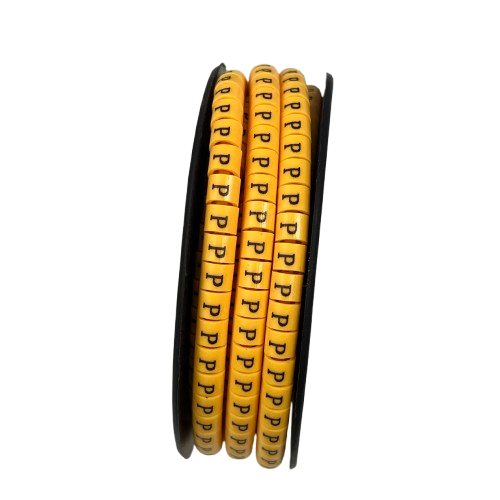 Grippes (P) Cable Marker 3.6mm to 5.2mm Color Yellow 1roll 500pcs) EC-2Y