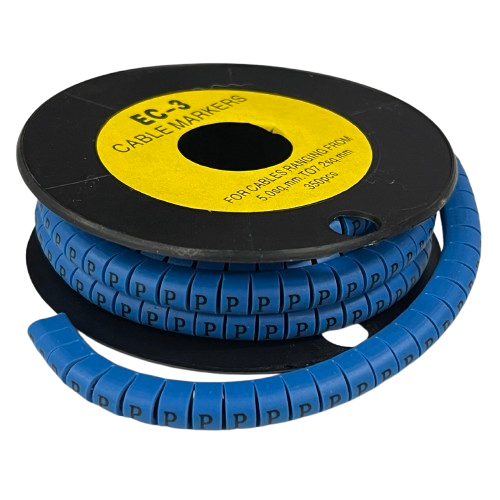 Grippes (P) Cable Marker 5.0mm to 7.2mm (350pcs) Blue    EC-3B(P)