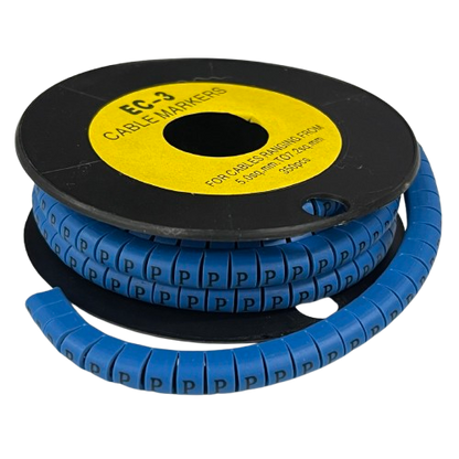 Grippes (P) Cable Marker 5.0mm to 7.2mm (350pcs) Blue    EC-3B(P)
