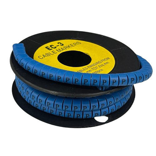Grippes (P) Cable Marker 5.0mm to 7.2mm (350pcs) Blue    EC-3B(P)