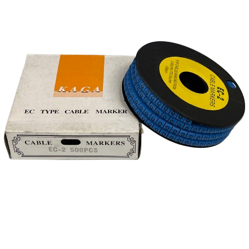 Grippes (Q) Cable Marker 3.6mm to 5.2mm Color Blue 1roll 500pcs EC-2B