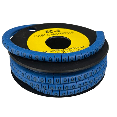Grippes (Q) Cable Marker 3.6mm to 5.2mm Color Blue 1roll 500pcs EC-2B