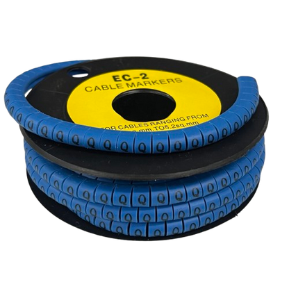 Grippes (Q) Cable Marker 3.6mm to 5.2mm Color Blue 1roll 500pcs EC-2B