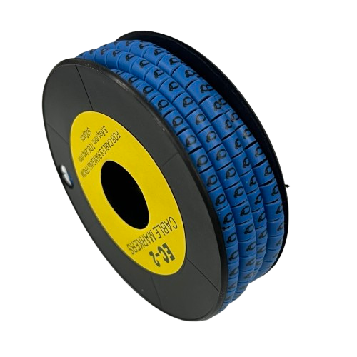 Grippes (Q) Cable Marker 3.6mm to 5.2mm Color Blue 1roll 500pcs EC-2B