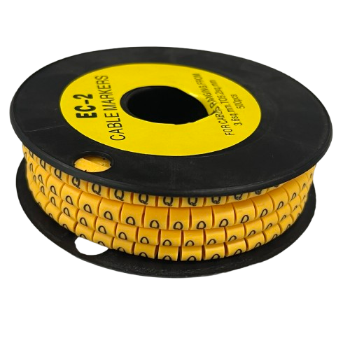 Grippes (Q) Cable Marker 3.6mm to 5.2mm Color Yellow 1roll 500pcs) EC-2Y