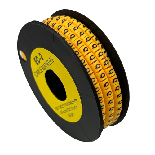 Grippes (Q) Cable Marker 3.6mm to 5.2mm Color Yellow 1roll 500pcs) EC-2Y