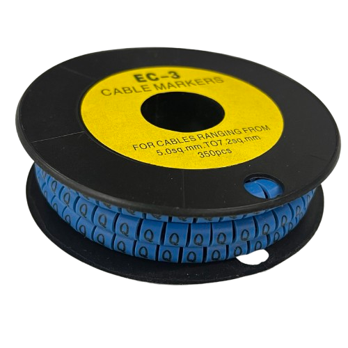 Grippes (Q) Cable Marker 5.0mm to 7.2mm (350pcs) Blue   EC-3B(Q)