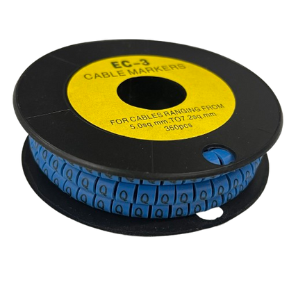 Grippes (Q) Cable Marker 5.0mm to 7.2mm (350pcs) Blue   EC-3B(Q)