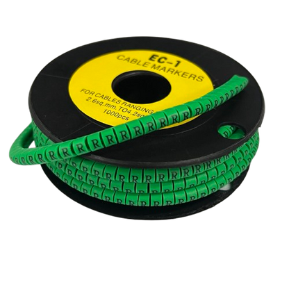 Cable (R) Marker EC-1 Green 2.6mm to 4.2mm 1000pcs 1 Roll   EC-1G(R)  Wire Tagging