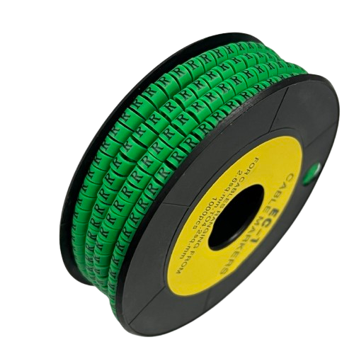 Cable (R) Marker EC-1 Green 2.6mm to 4.2mm 1000pcs 1 Roll   EC-1G(R)  Wire Tagging