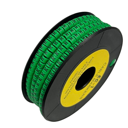 Cable (R) Marker EC-1 Green 2.6mm to 4.2mm 1000pcs 1 Roll   EC-1G(R)  Wire Tagging
