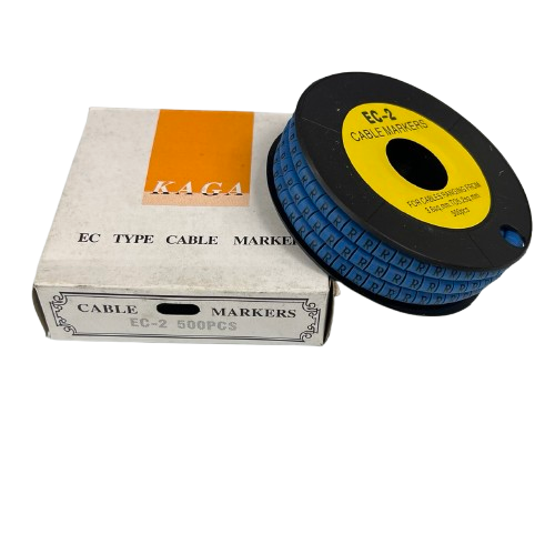 Grippes (R) Cable Marker 3.6mm to 5.2mm Color Blue 1roll 500pcs EC-2B
