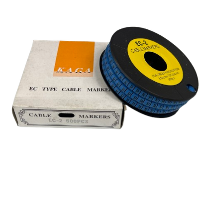 Grippes (R) Cable Marker 3.6mm to 5.2mm Color Blue 1roll 500pcs EC-2B