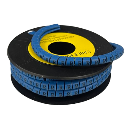 Grippes (R) Cable Marker 3.6mm to 5.2mm Color Blue 1roll 500pcs EC-2B
