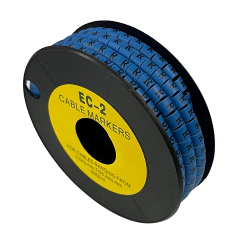 Grippes (R) Cable Marker 3.6mm to 5.2mm Color Blue 1roll 500pcs EC-2B