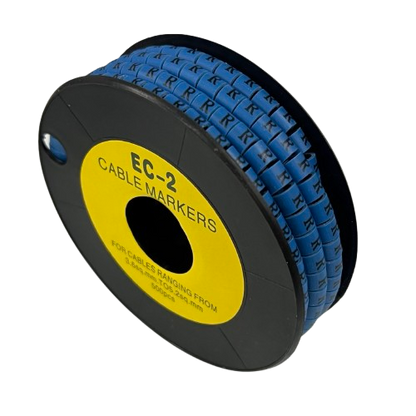 Grippes (R) Cable Marker 3.6mm to 5.2mm Color Blue 1roll 500pcs EC-2B