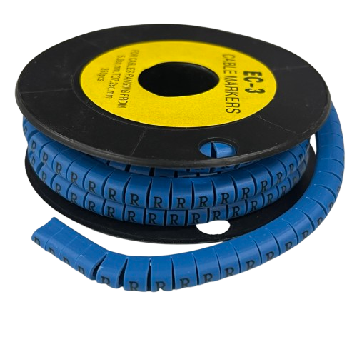 Grippes (R) Cable Marker 5.0mm to 7.2mm (350pcs) Blue    EC-3B(R)