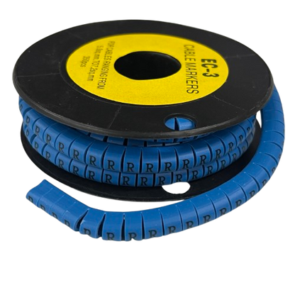Grippes (R) Cable Marker 5.0mm to 7.2mm (350pcs) Blue    EC-3B(R)