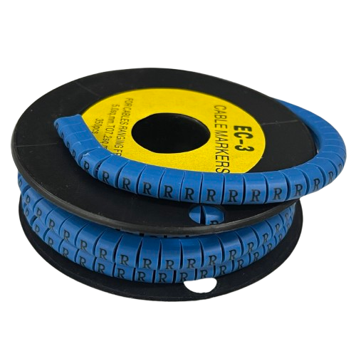 Grippes (R) Cable Marker 5.0mm to 7.2mm (350pcs) Blue    EC-3B(R)