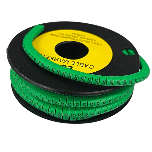 Cable (S) Marker EC-1 Green 2.6mm to 4.2mm 1000pcs 1 Roll   EC-1G(S)  Wire Tagging
