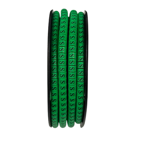 Cable (S) Marker EC-1 Green 2.6mm to 4.2mm 1000pcs 1 Roll   EC-1G(S)  Wire Tagging