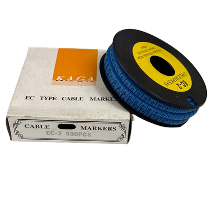 Grippes (S) Cable Marker 3.6mm to 5.2mm Color Blue 1roll 500pcs EC-2B