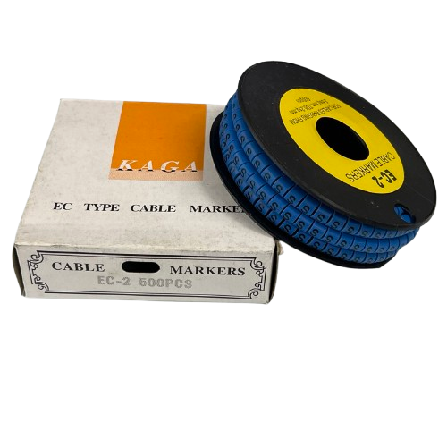 Grippes (S) Cable Marker 3.6mm to 5.2mm Color Blue 1roll 500pcs EC-2B