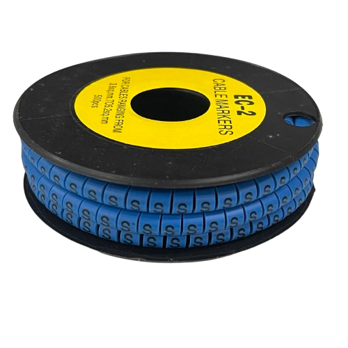 Grippes (S) Cable Marker 3.6mm to 5.2mm Color Blue 1roll 500pcs EC-2B