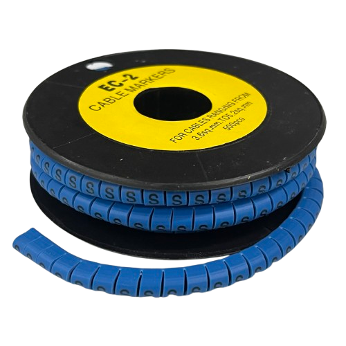 Grippes (S) Cable Marker 3.6mm to 5.2mm Color Blue 1roll 500pcs EC-2B