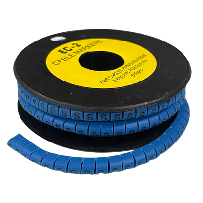 Grippes (S) Cable Marker 3.6mm to 5.2mm Color Blue 1roll 500pcs EC-2B