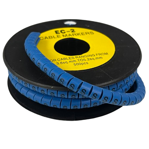 Grippes (S) Cable Marker 3.6mm to 5.2mm Color Blue 1roll 500pcs EC-2B