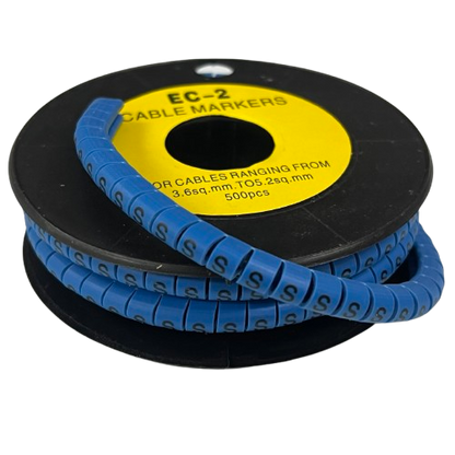 Grippes (S) Cable Marker 3.6mm to 5.2mm Color Blue 1roll 500pcs EC-2B