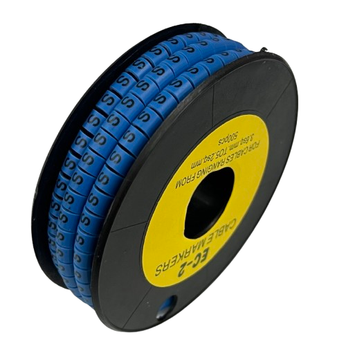 Grippes (S) Cable Marker 3.6mm to 5.2mm Color Blue 1roll 500pcs EC-2B