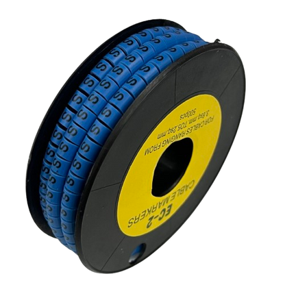 Grippes (S) Cable Marker 3.6mm to 5.2mm Color Blue 1roll 500pcs EC-2B