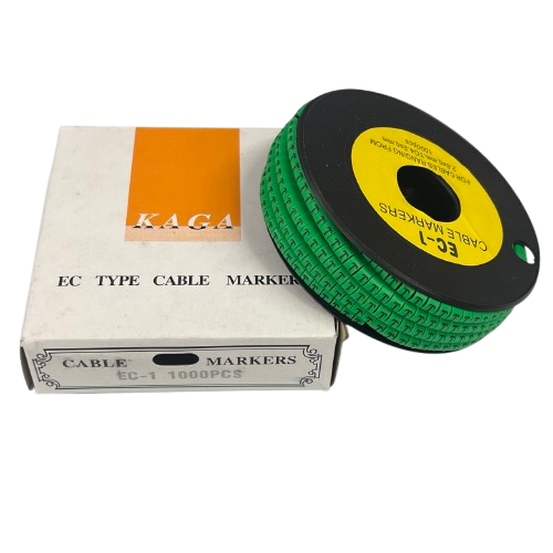 Cable (T) Marker EC-1 Green 2.6mm to 4.2mm 1000pcs 1 Roll   EC-1G(T)  Wire Tagging
