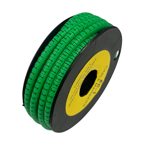 Cable (T) Marker EC-1 Green 2.6mm to 4.2mm 1000pcs 1 Roll   EC-1G(T)  Wire Tagging