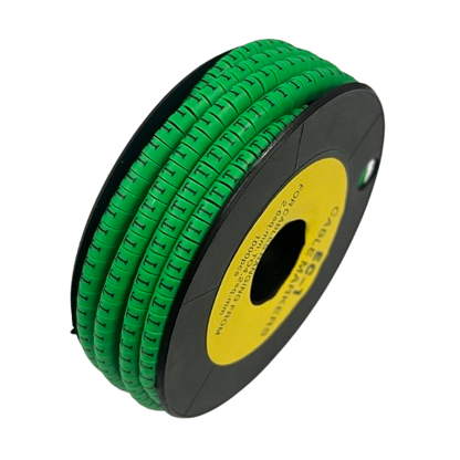 Cable (T) Marker EC-1 Green 2.6mm to 4.2mm 1000pcs 1 Roll   EC-1G(T)  Wire Tagging