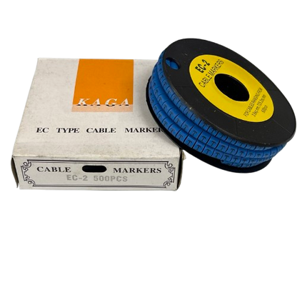 Grippes (T) Cable Marker 3.6mm to 5.2mm Color Blue 1roll 500pcs EC-2B