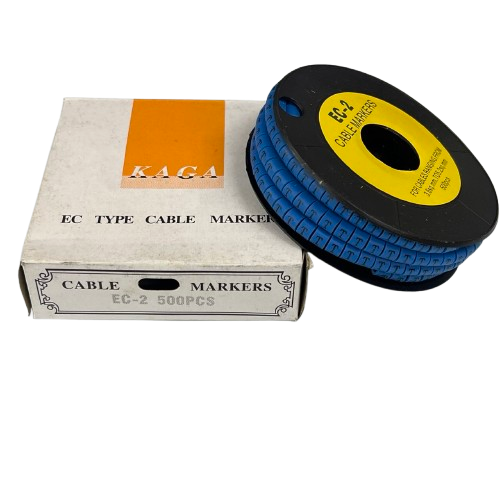 Grippes (T) Cable Marker 3.6mm to 5.2mm Color Blue 1roll 500pcs EC-2B